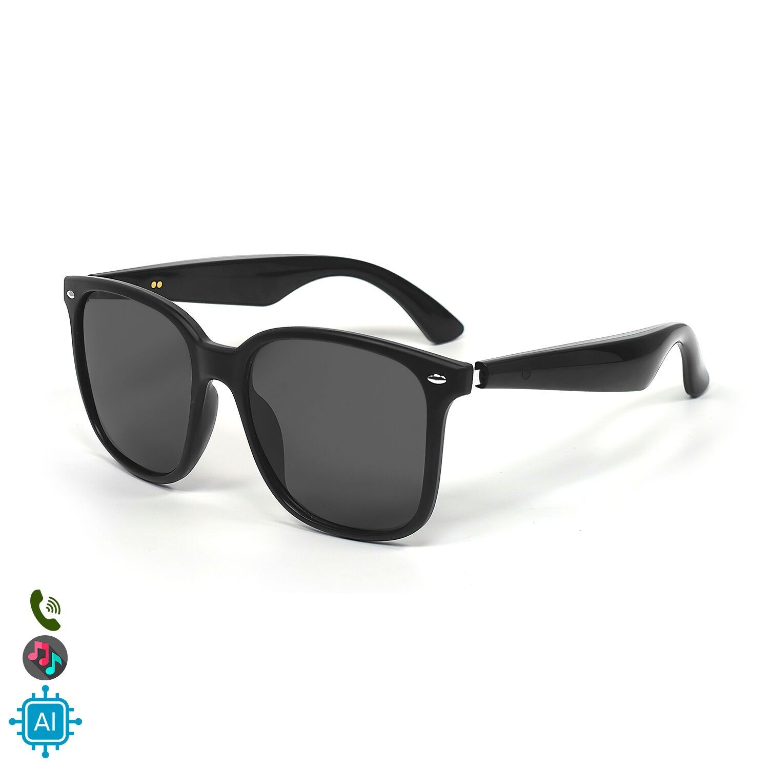 KI-Brille GY-500, Übersetzung von über 100 Sprachen, intelligenter Assistent und Sprachnotizen.