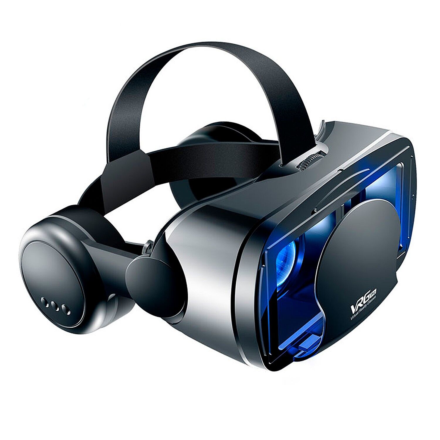 Lunettes de réalité virtuelle PRO+ Blu-ray. Casque Hi-Fi intégré, vue panoramique à 360º. Compatible avec iOS et Android. Couleur : Noir