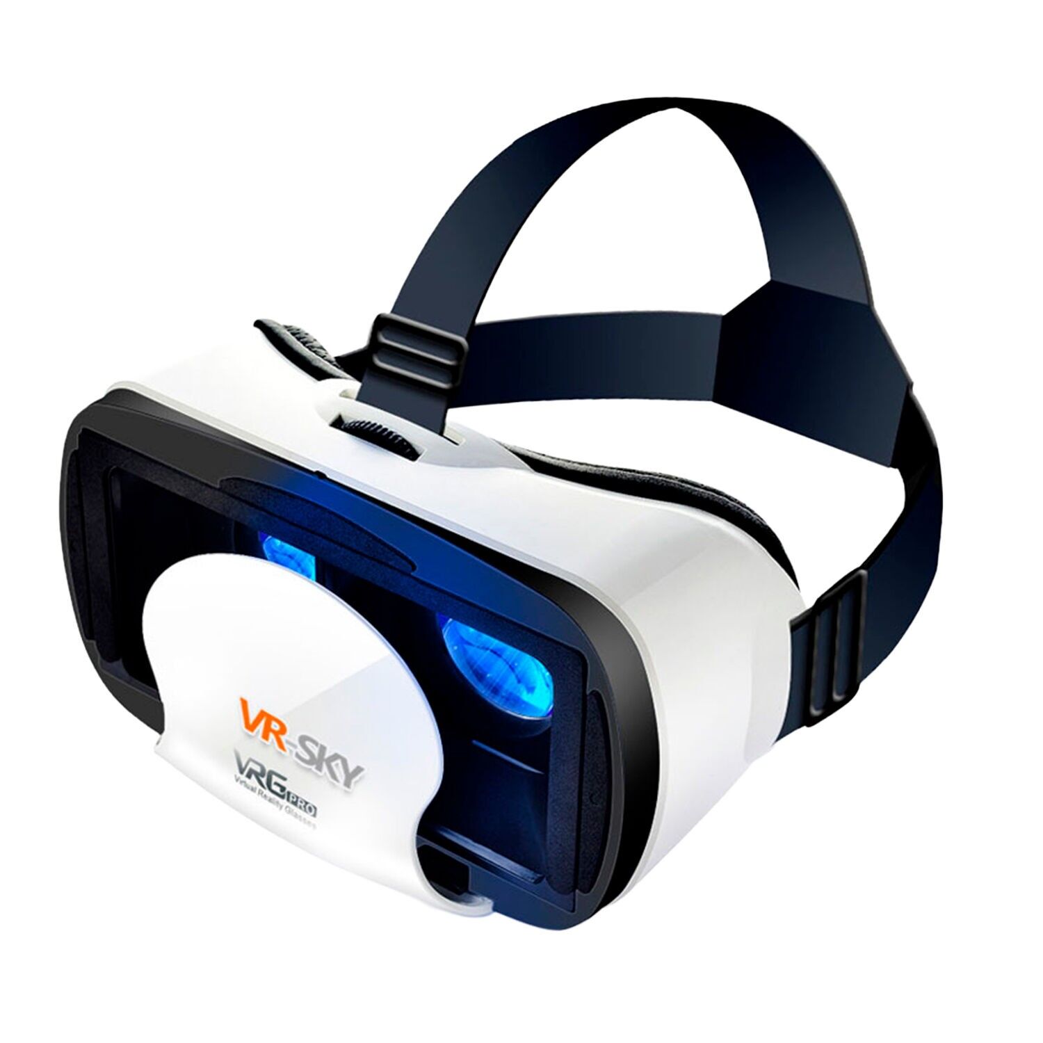 Lunettes de réalité virtuelle SKY Blu-ray. Protection contre la lumière bleue, vue panoramique à 360º. Compatible avec IOS, Android, HarmonyOS.Couleur : Blanc