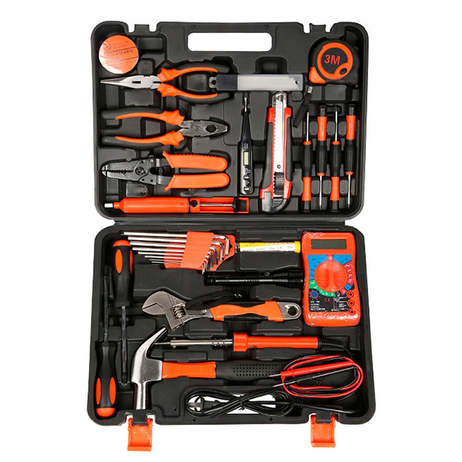 35-teiliges Haushaltselektriker-Werkzeugset mit Tragetasche.Farbe: Orange