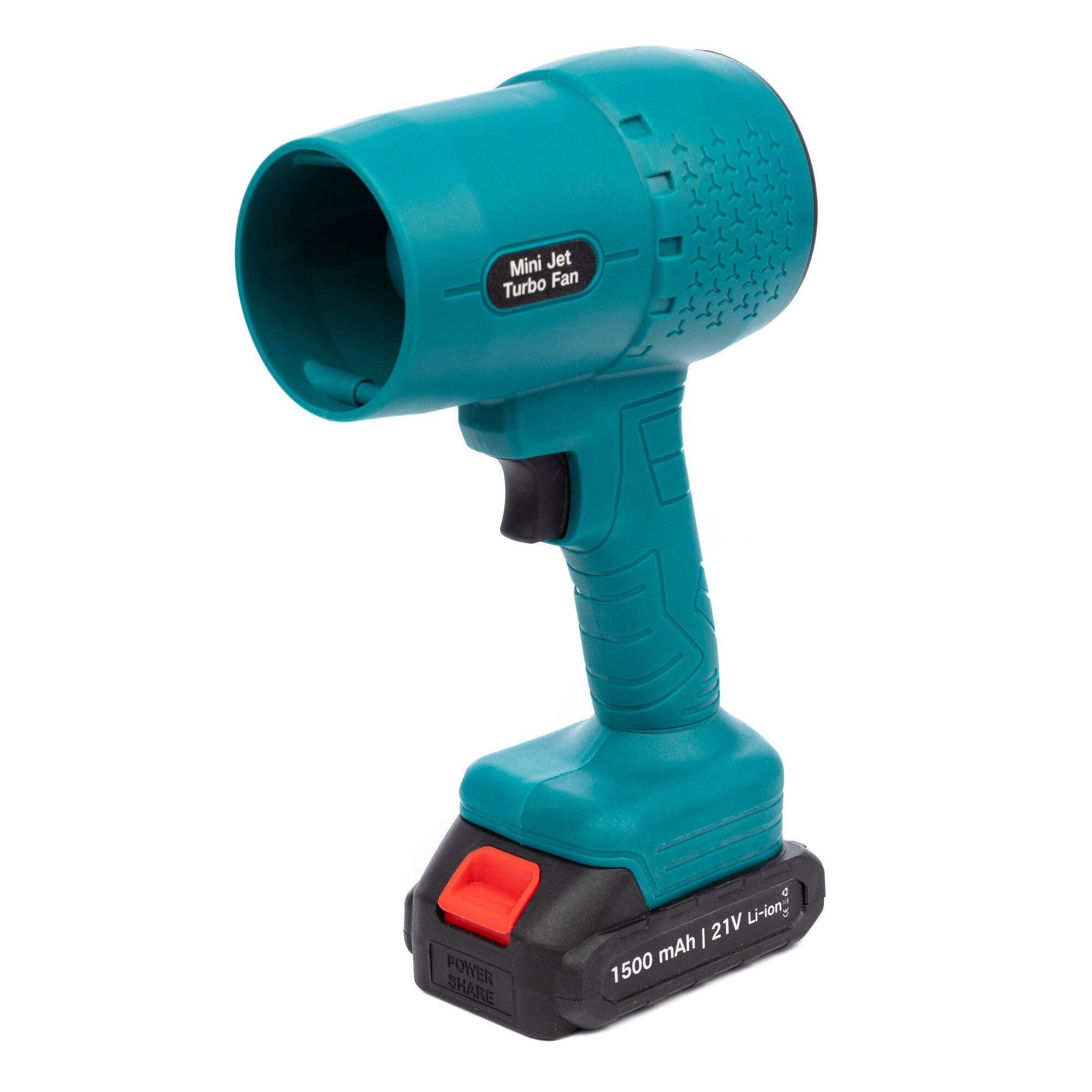 Soffiatore a batteria D-7 con impugnatura antiscivolo 1050W Colore: Turchese