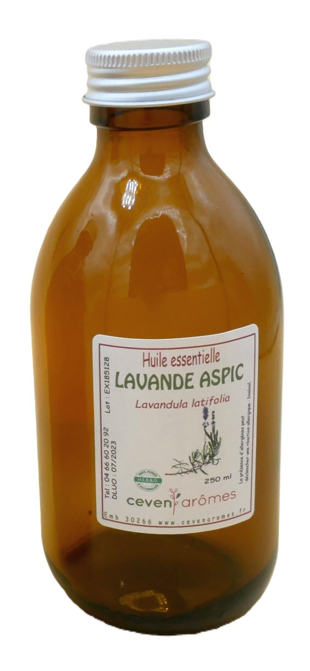 Olio essenziale di lavanda Aspic HEBBD 250ml