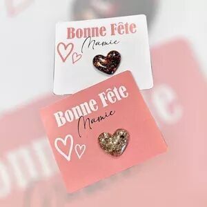 Glitzernde Herzbrosche aus Kunstharz – Großmuttertag