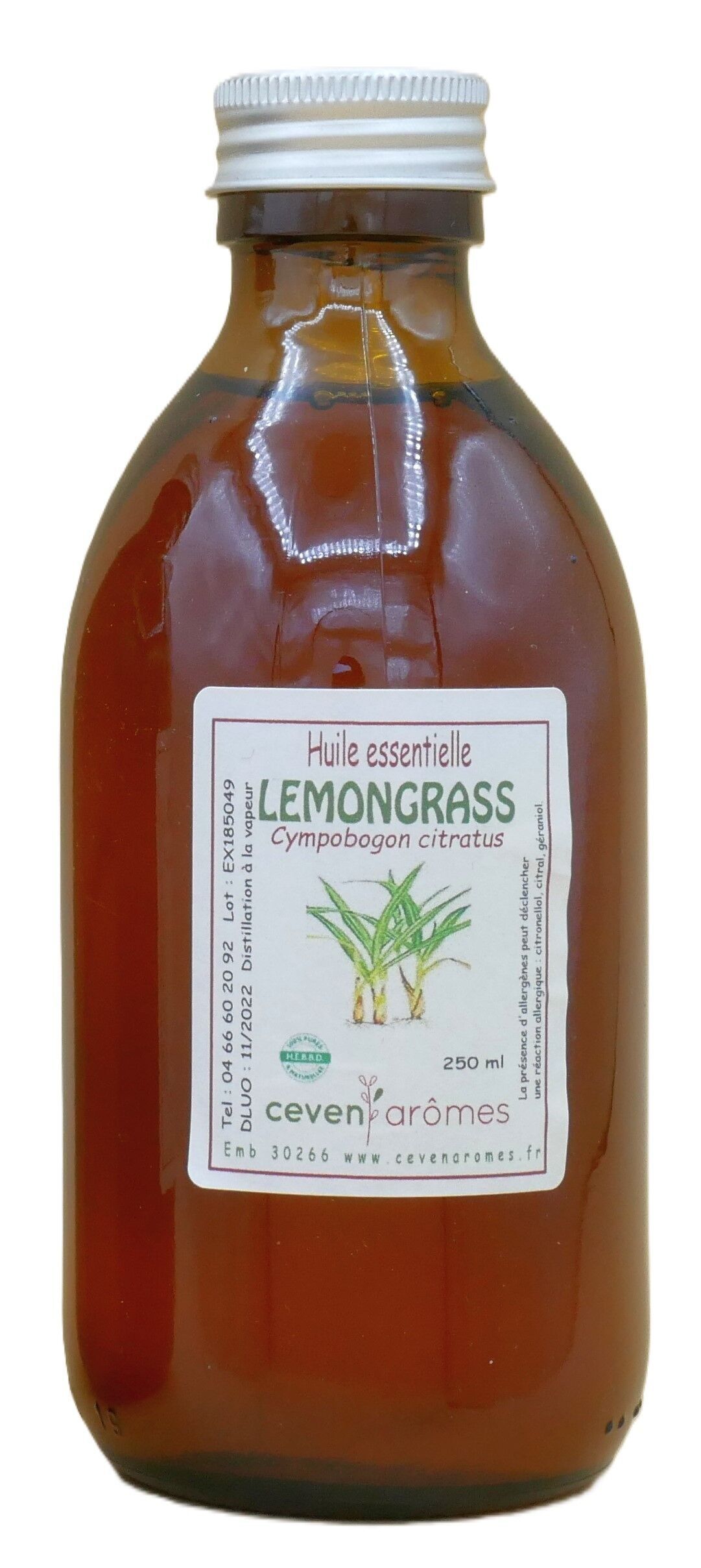 Ätherisches Zitronengrasöl HEBBD 250ml