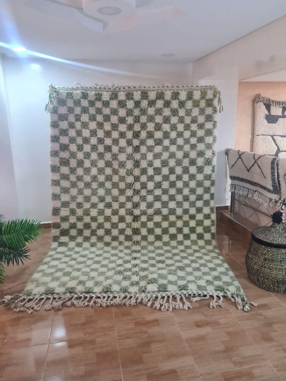 Autentico tappeto berbero annodato a mano - Pelo alto, 100% lana 003