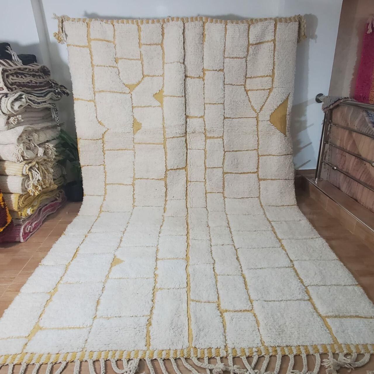 Autentico tappeto berbero annodato a mano - Pelo alto, 100% lana 018