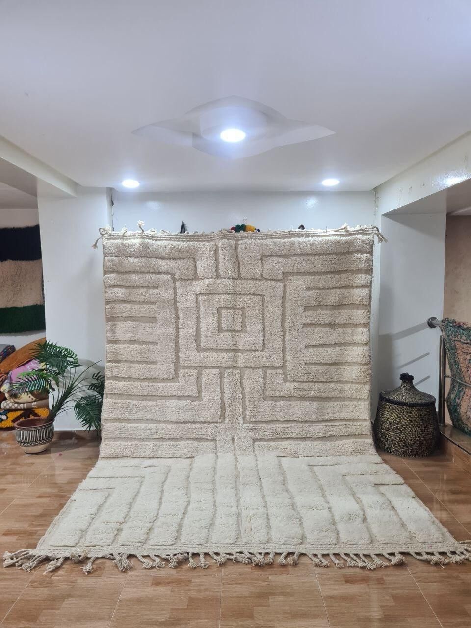 Autentico tappeto berbero annodato a mano - Pelo alto, 100% lana 030