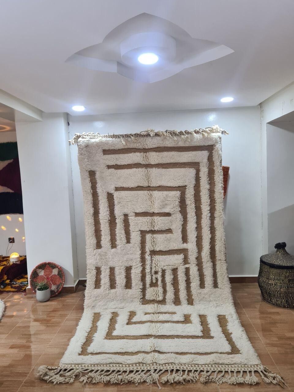 Autentico tappeto berbero annodato a mano - Pelo alto, 100% lana 033