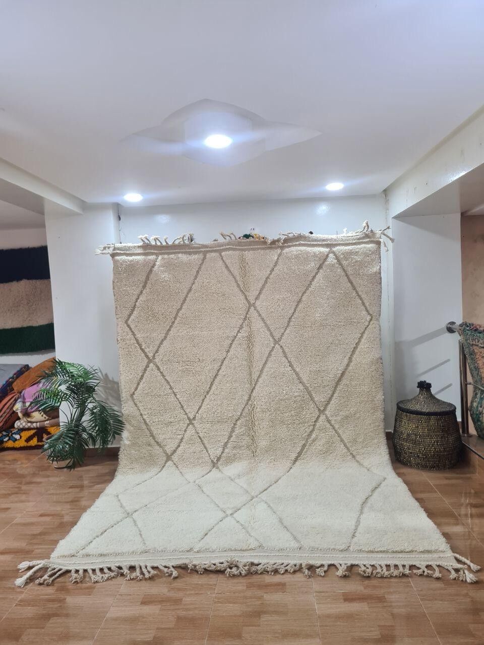 Autentico tappeto berbero annodato a mano - Pelo alto, 100% lana 031