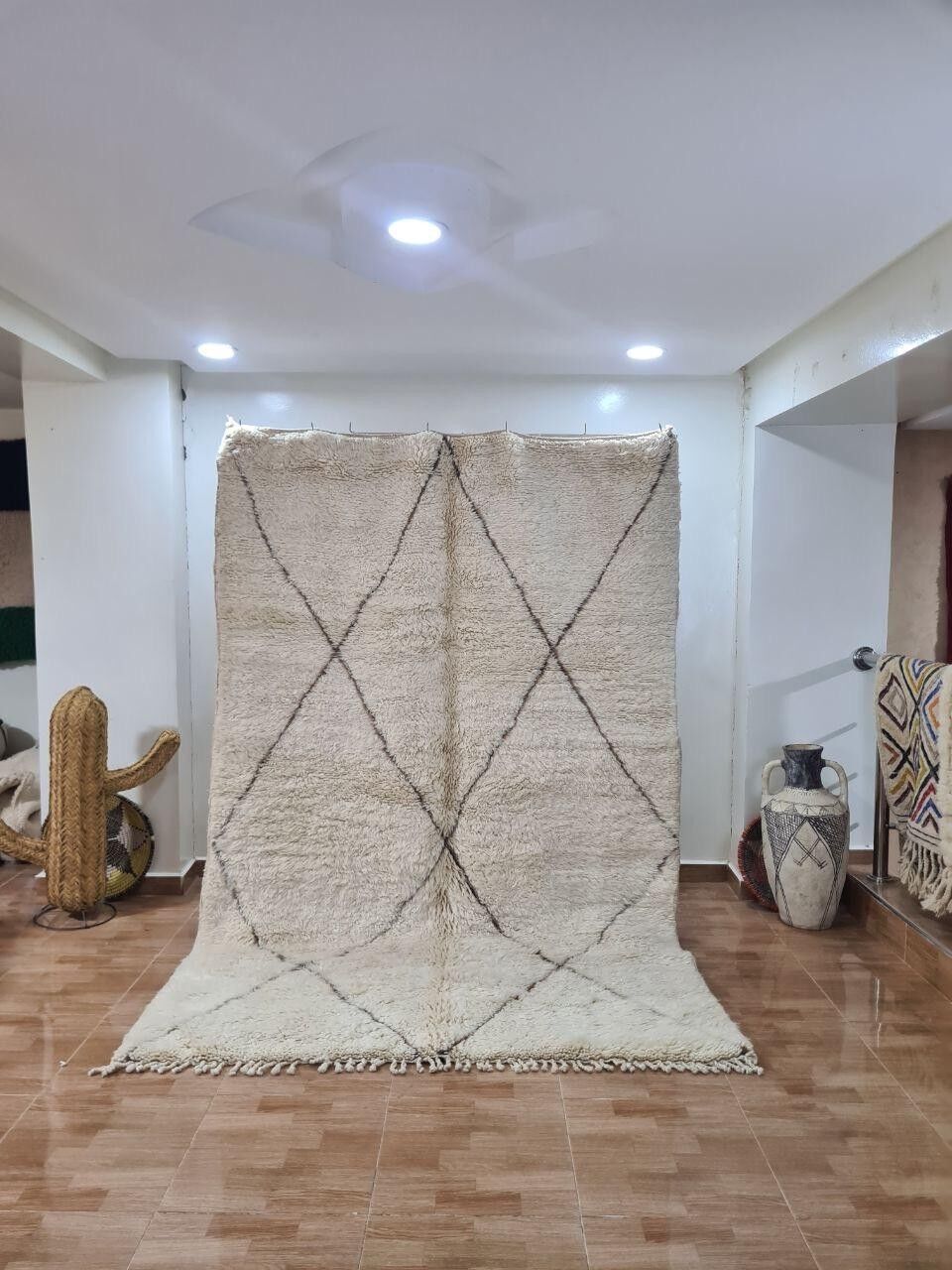 Autentico tappeto berbero annodato a mano - Pelo alto, 100% lana 034