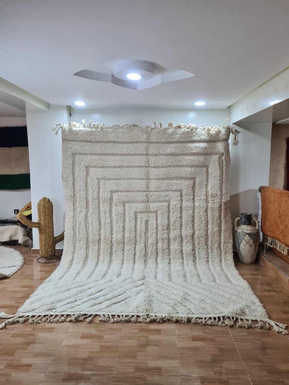 Autentico tappeto berbero annodato a mano - Pelo alto, 100% lana 036