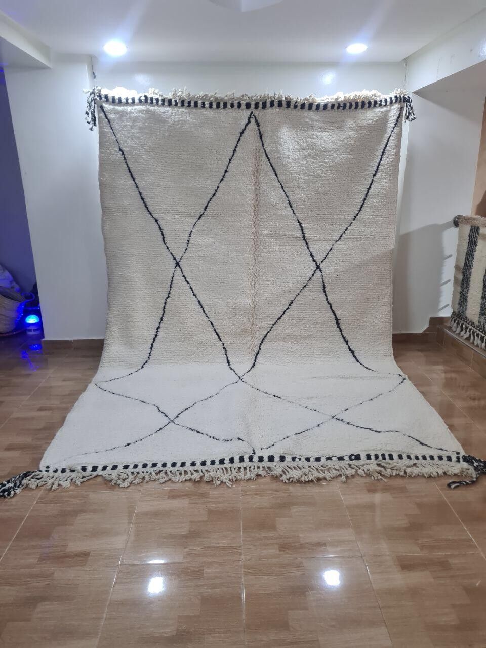 Autentico tappeto berbero annodato a mano - Pelo alto, 100% lana 038