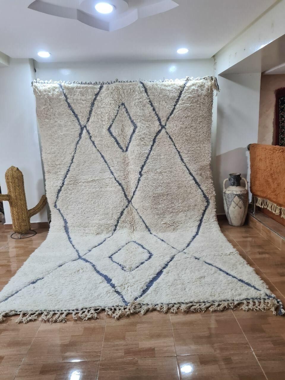 Autentico tappeto berbero annodato a mano - Pelo alto, 100% lana 039