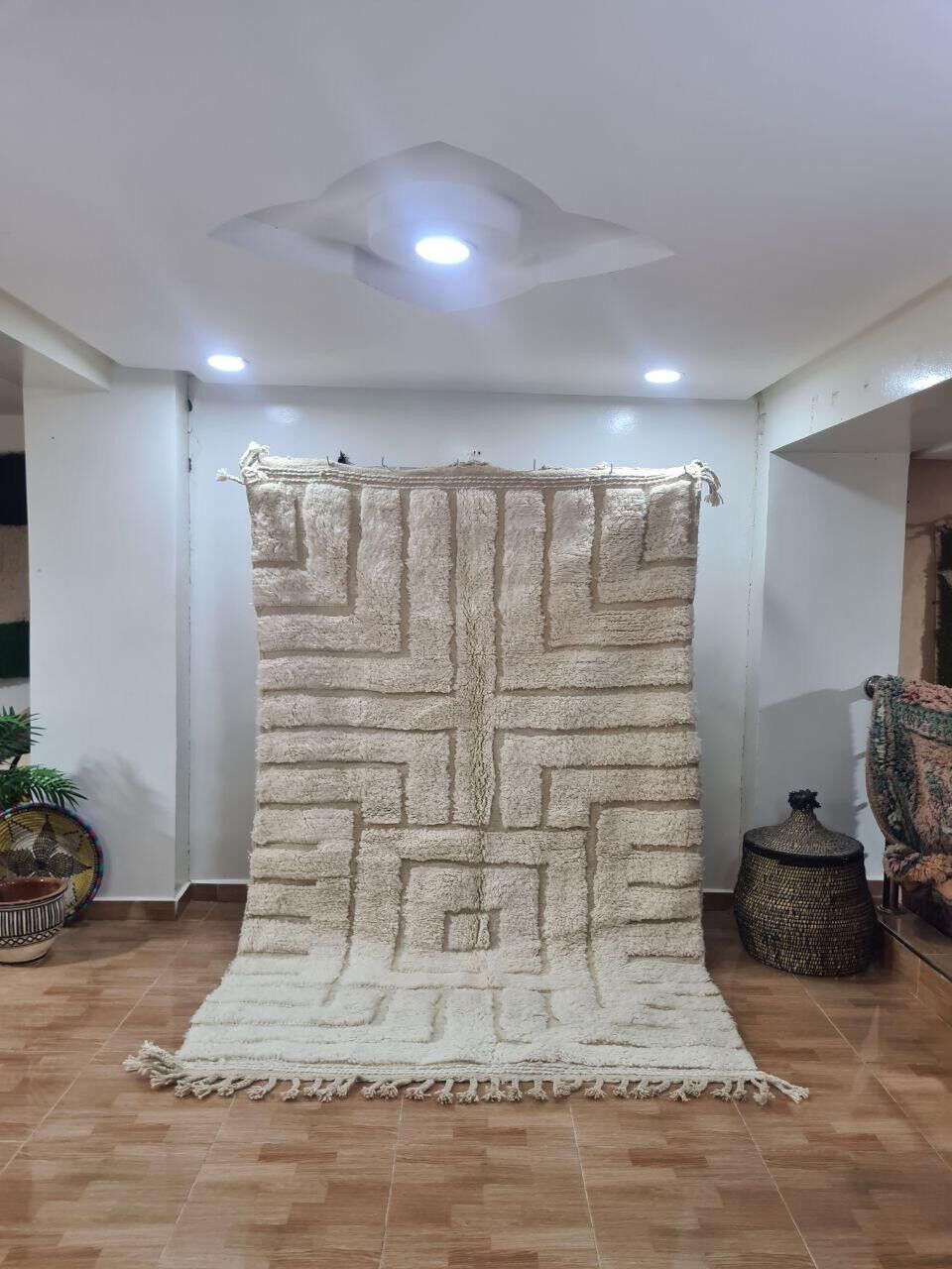 Autentico tappeto berbero annodato a mano - Pelo alto, 100% lana 044