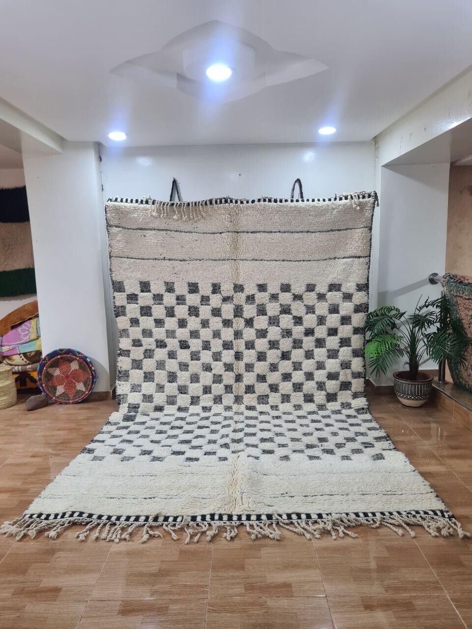 Autentico tappeto berbero annodato a mano - Pelo alto, 100% lana 046