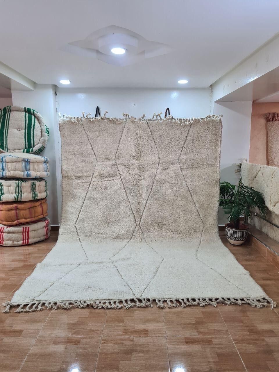 Autentico tappeto berbero annodato a mano - Pelo alto, 100% lana 048