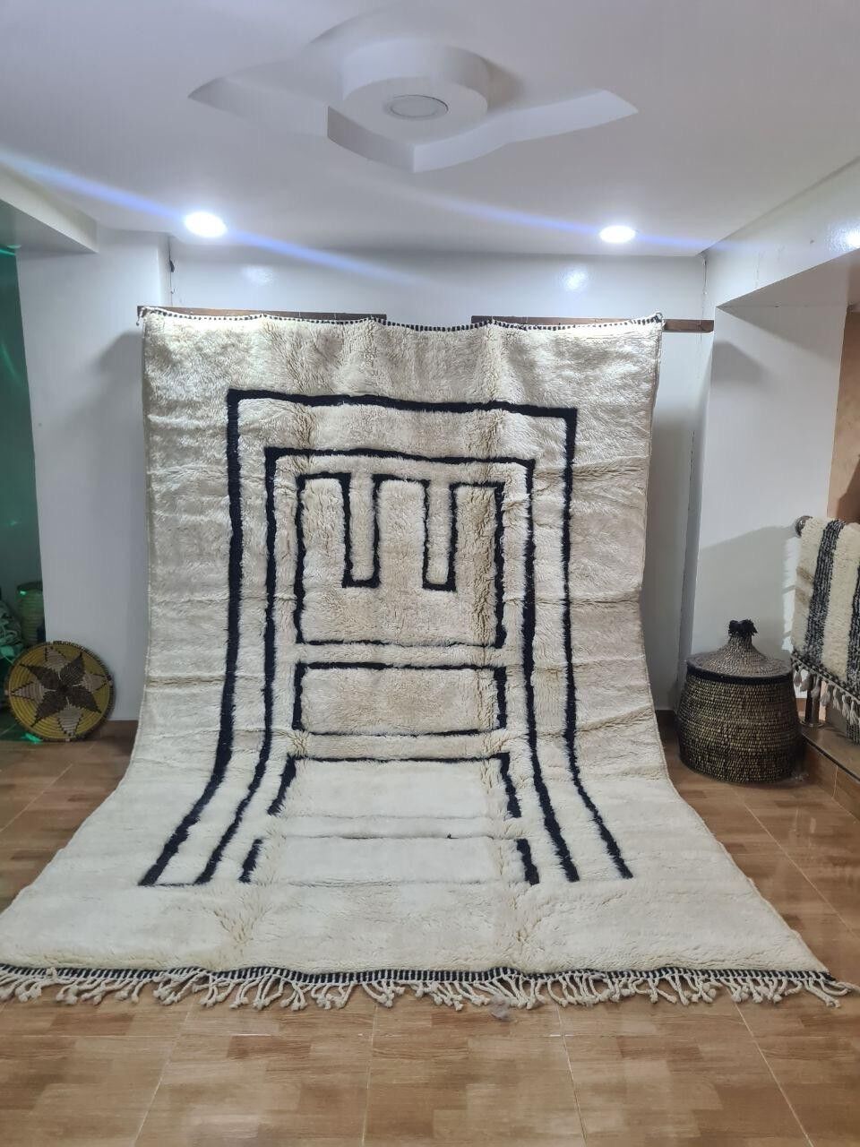 Autentico tappeto berbero annodato a mano - Pelo alto, 100% lana 054