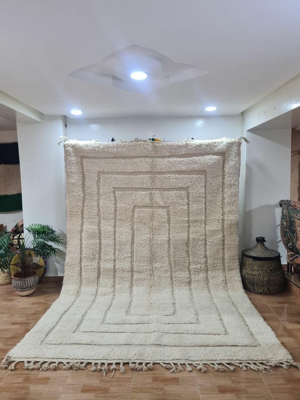 Autentico tappeto berbero annodato a mano - Pelo alto, 100% lana 062