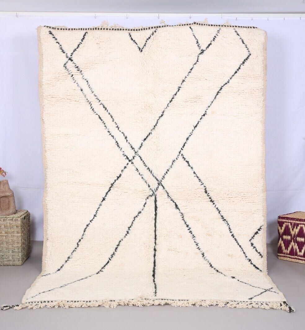 Autentico tappeto berbero annodato a mano - Pelo alto, 100% lana 058