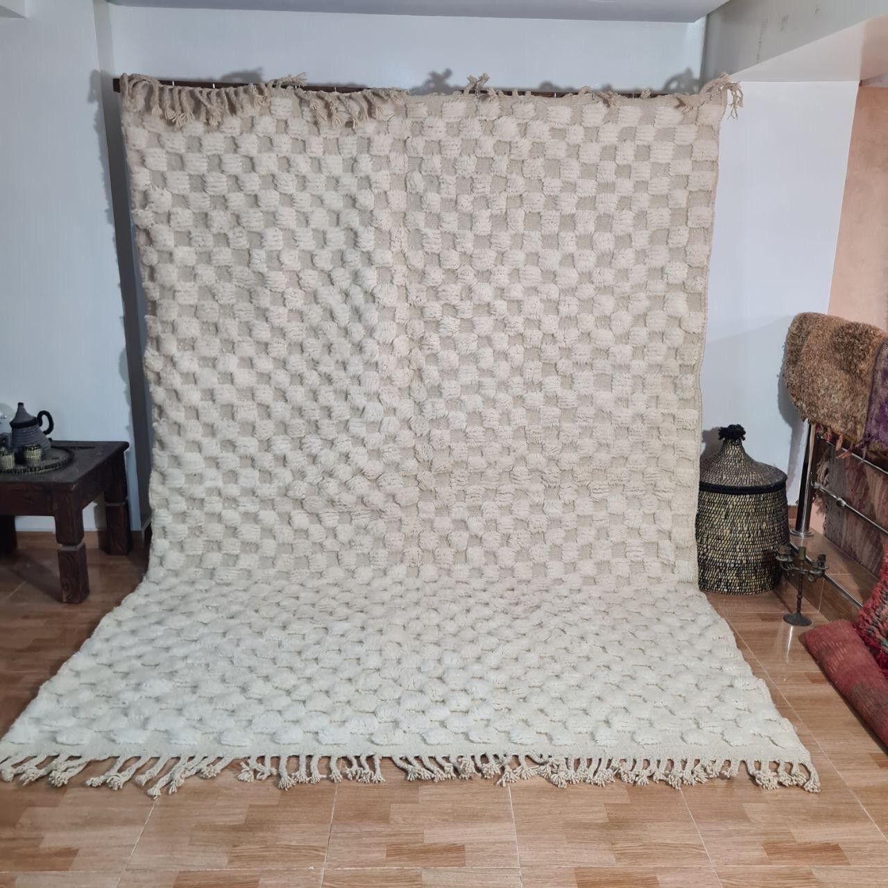 Autentico tappeto berbero annodato a mano - Pelo alto, 100% lana 061