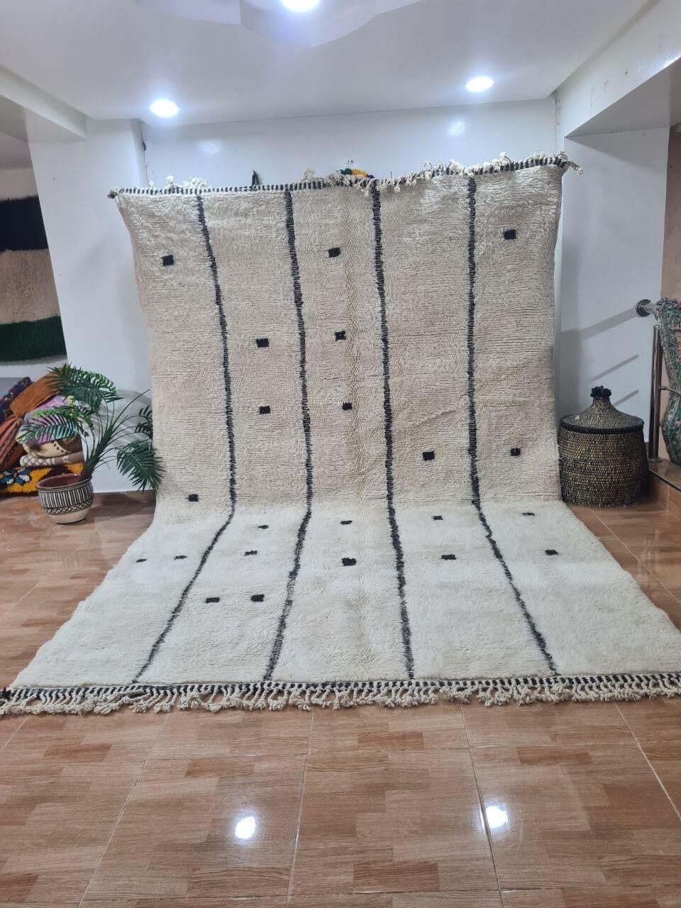 Auténtica alfombra bereber anudada a mano: pelo largo, 100 % lana 101