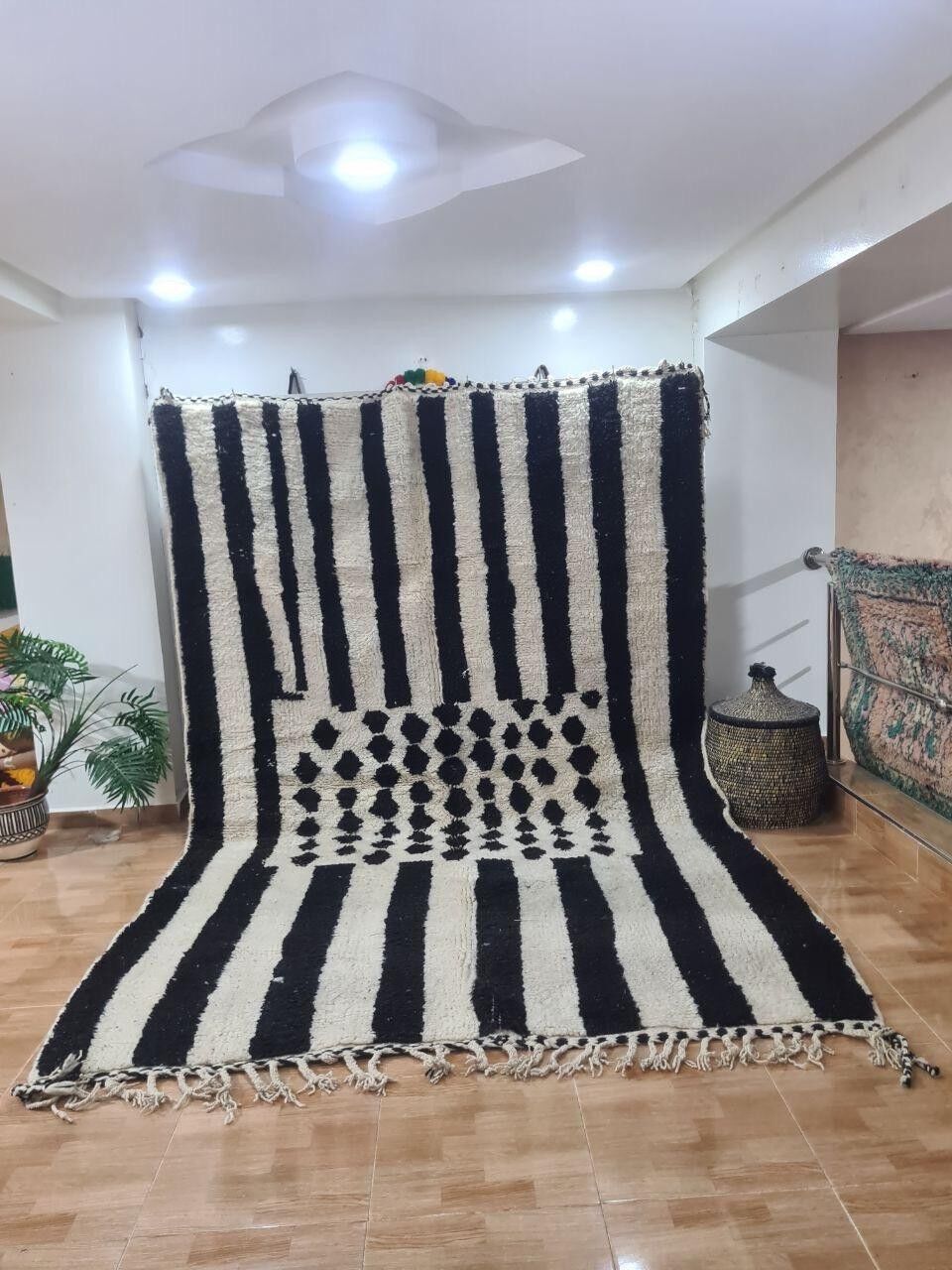 Autentico tappeto berbero annodato a mano - Pelo alto, 100% lana 129