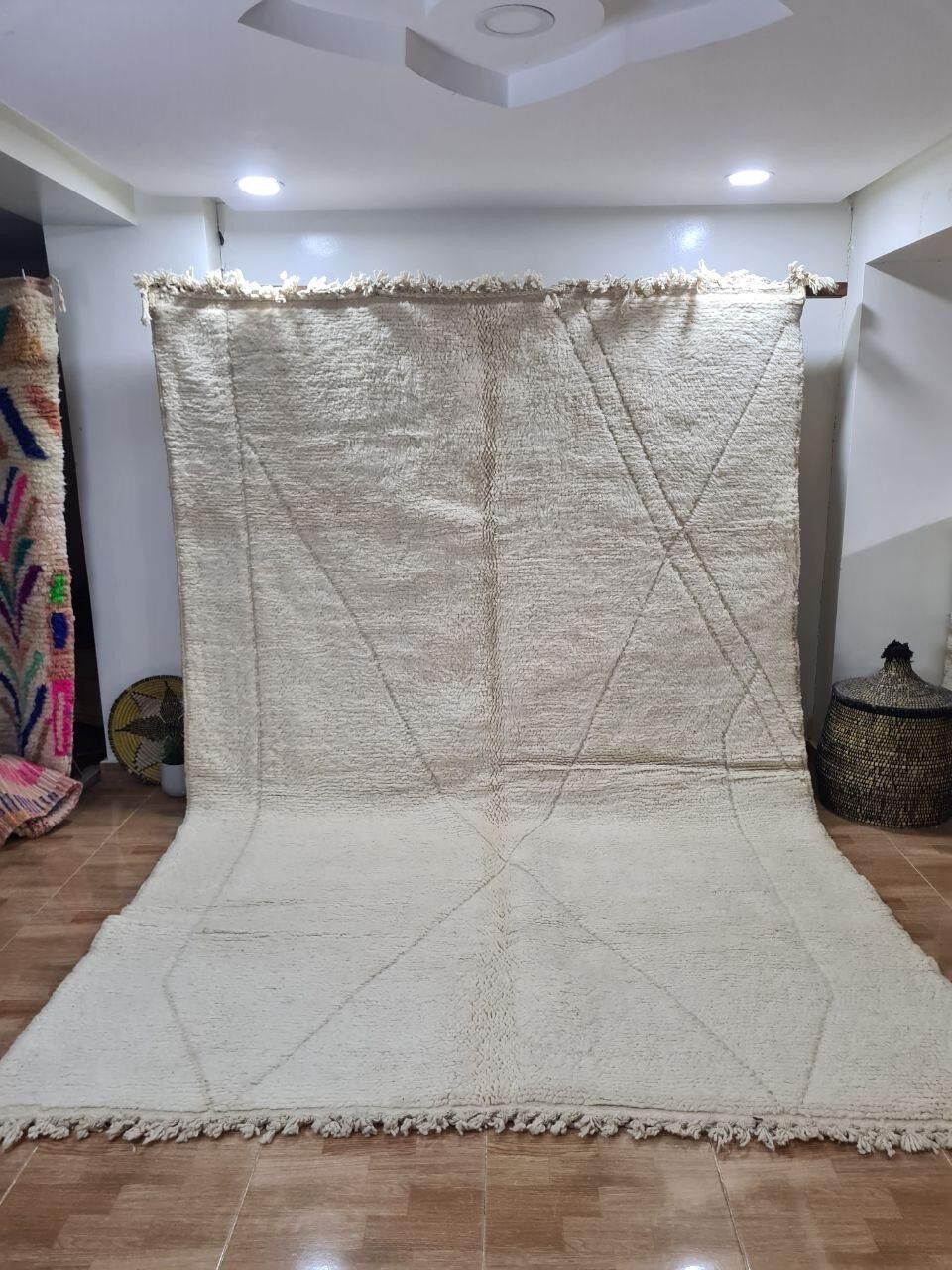 Autentico tappeto berbero annodato a mano - Pelo alto, 100% lana 133