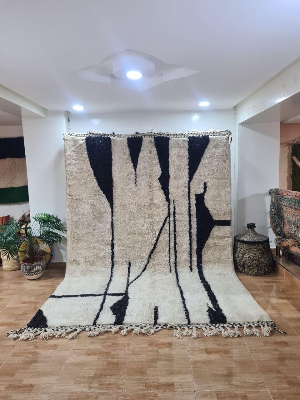 Autentico tappeto berbero annodato a mano - Pelo alto, 100% lana 134