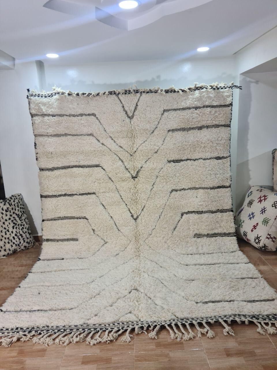 Autentico tappeto berbero annodato a mano - Pelo alto, 100% lana 139