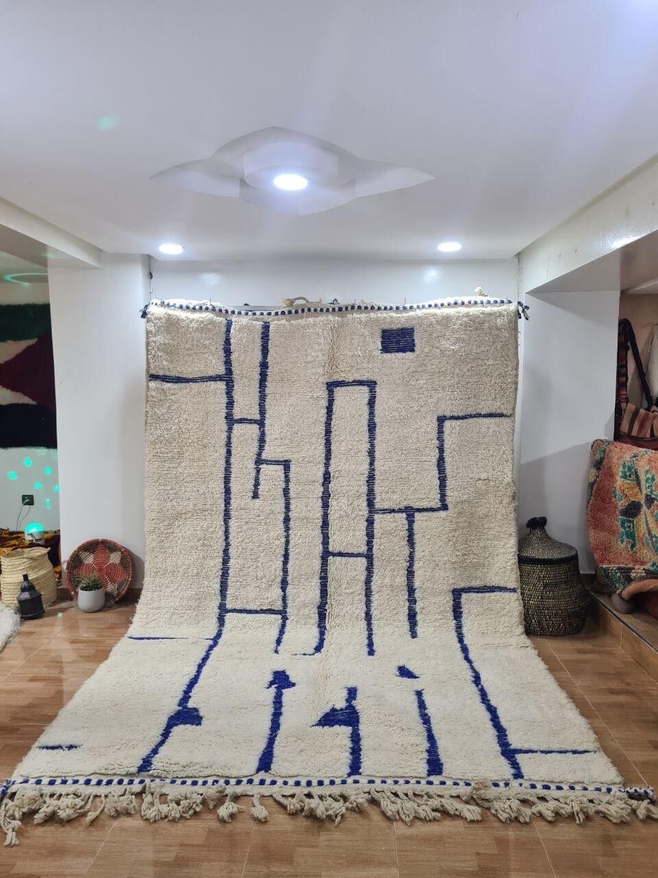 Autentico tappeto berbero annodato a mano - Pelo alto, 100% lana 141