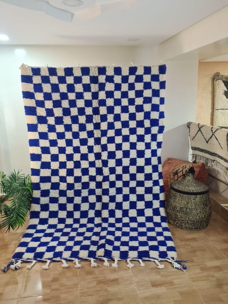 Autentico tappeto berbero annodato a mano - Pelo alto, 100% lana 152