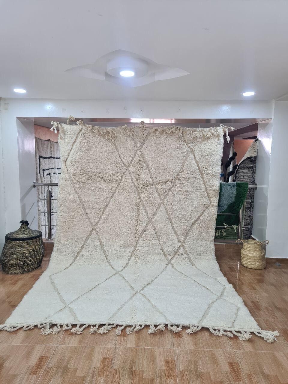 Autentico tappeto berbero annodato a mano - Pelo alto, 100% lana 157