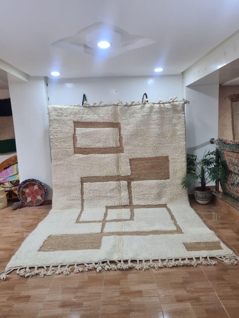 Autentico tappeto berbero annodato a mano - Pelo alto, 100% lana 156