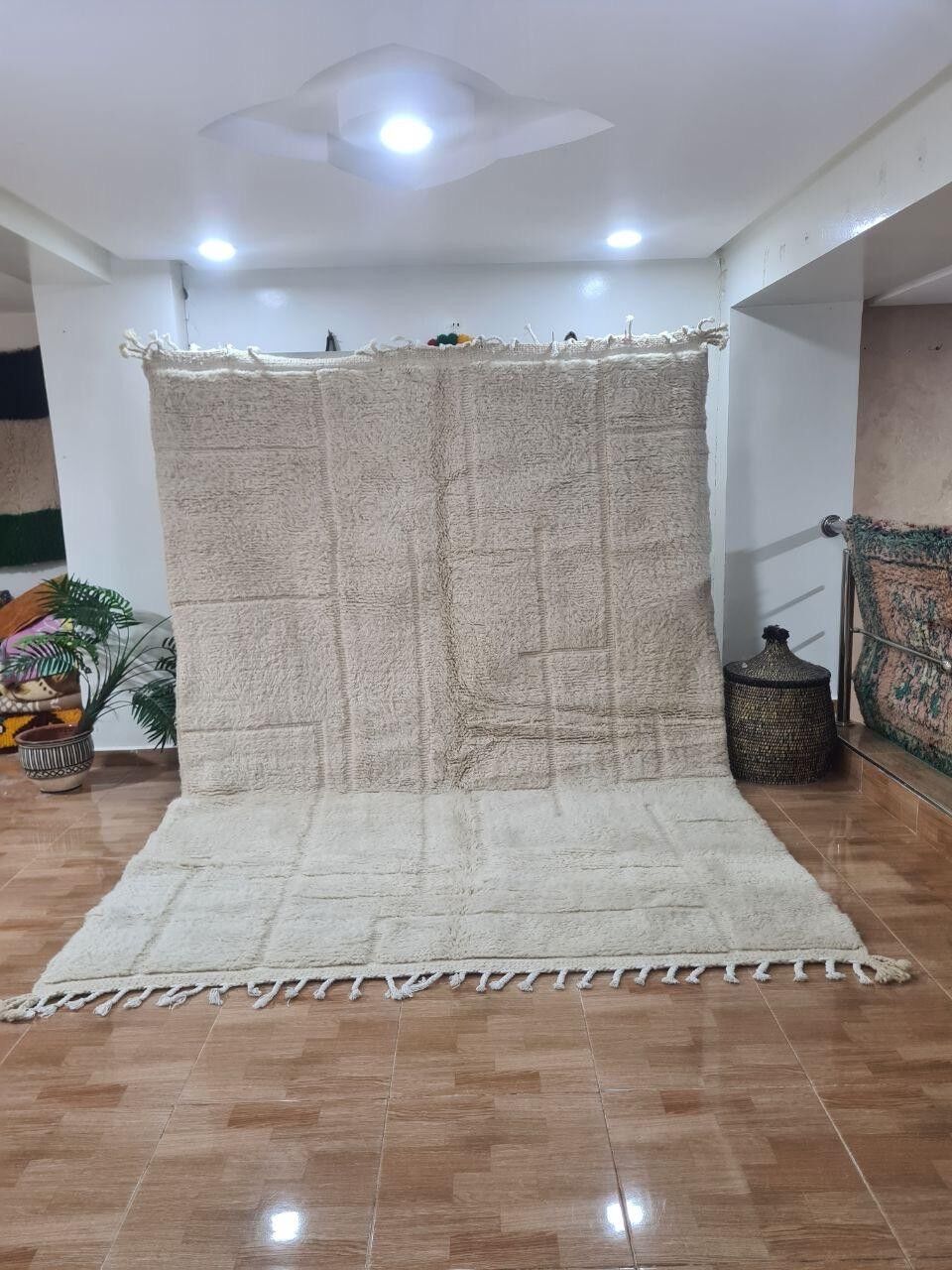 Autentico tappeto berbero annodato a mano - Pelo alto, 100% lana 160