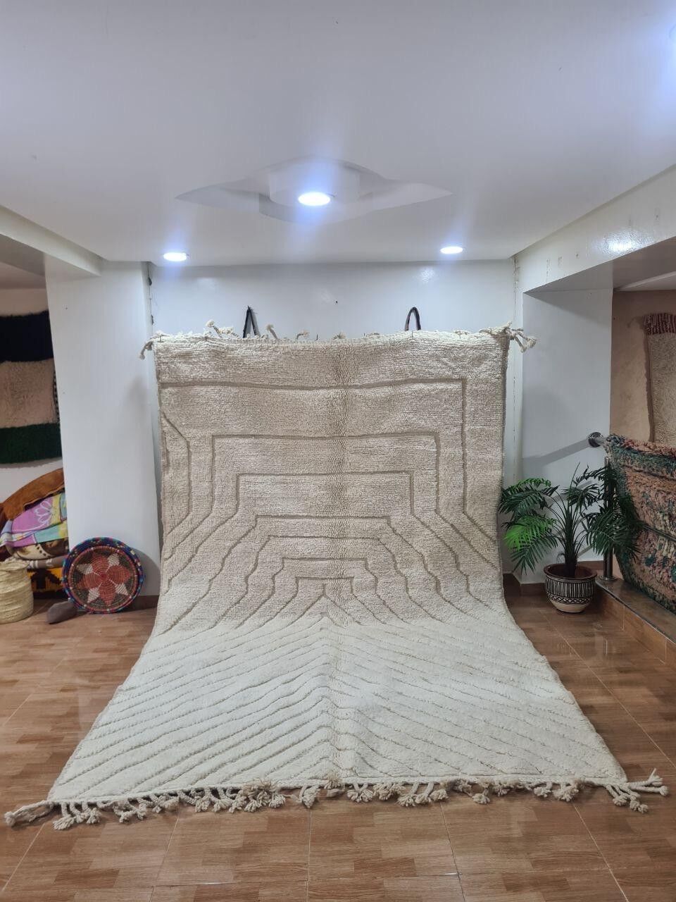 Autentico tappeto berbero annodato a mano - Pelo alto, 100% lana 164