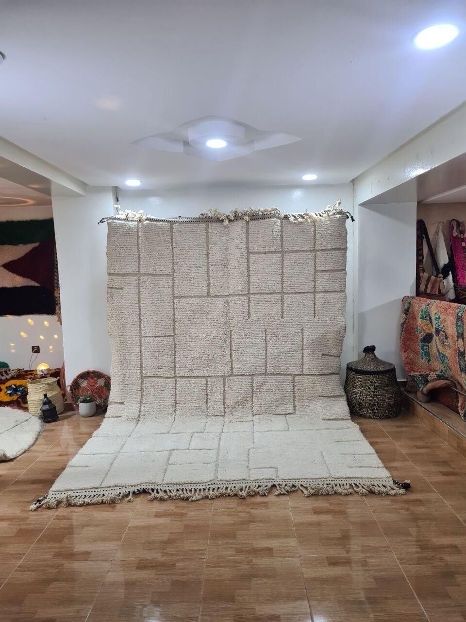 Autentico tappeto berbero annodato a mano - Pelo alto, 100% lana 162