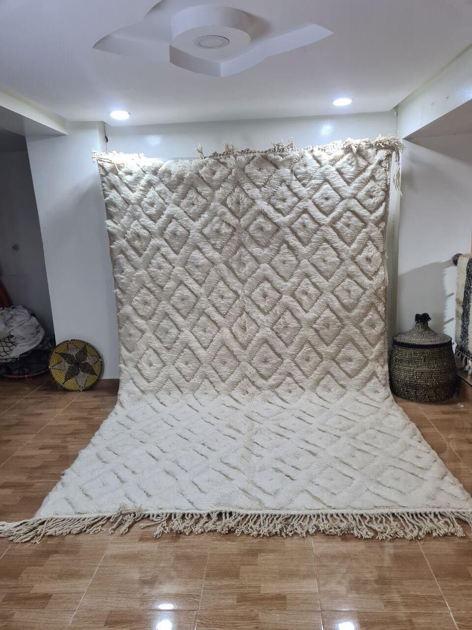 Autentico tappeto berbero annodato a mano - Pelo alto, 100% lana 167