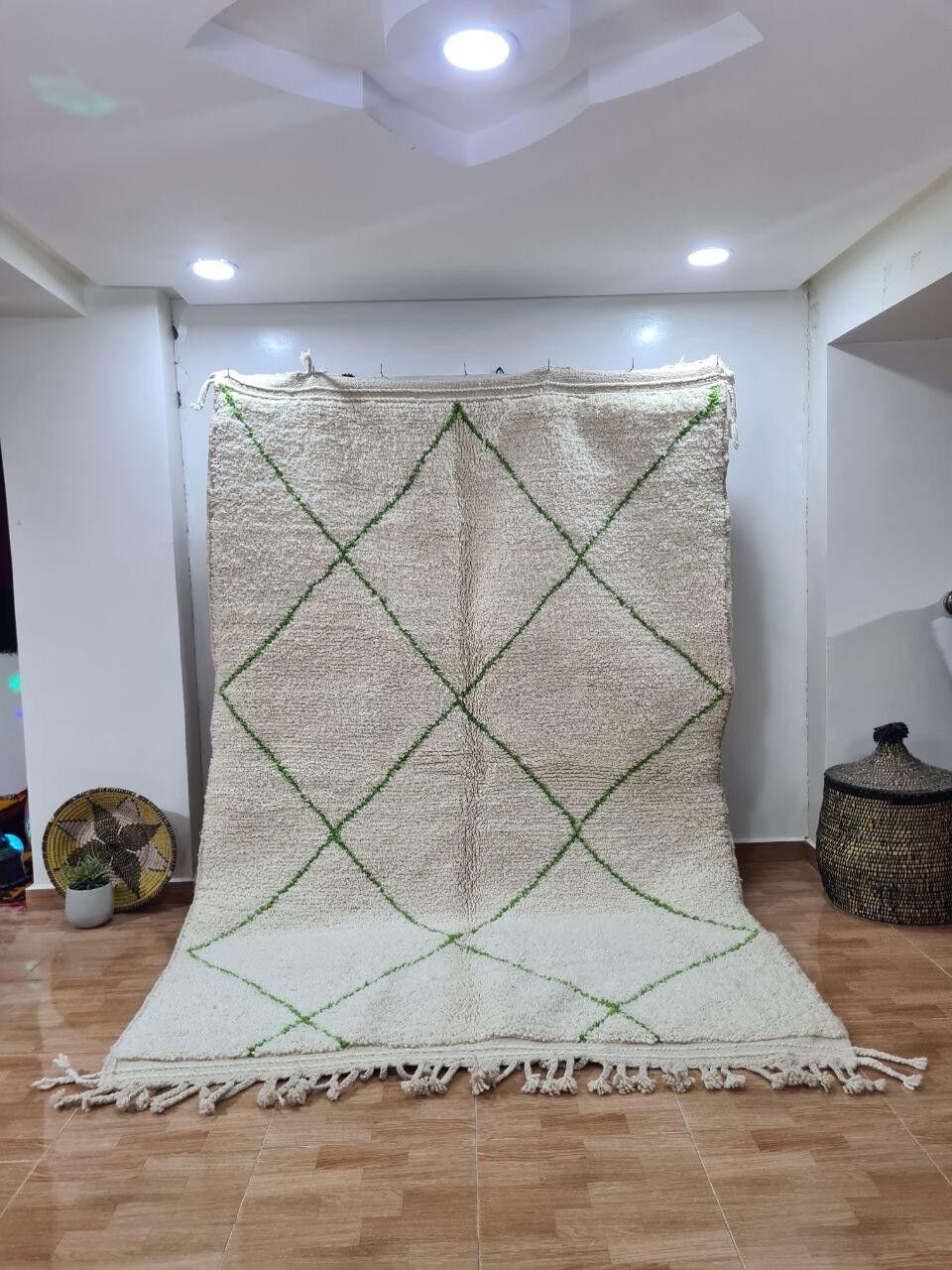 Autentico tappeto berbero annodato a mano - Pelo alto, 100% lana 173