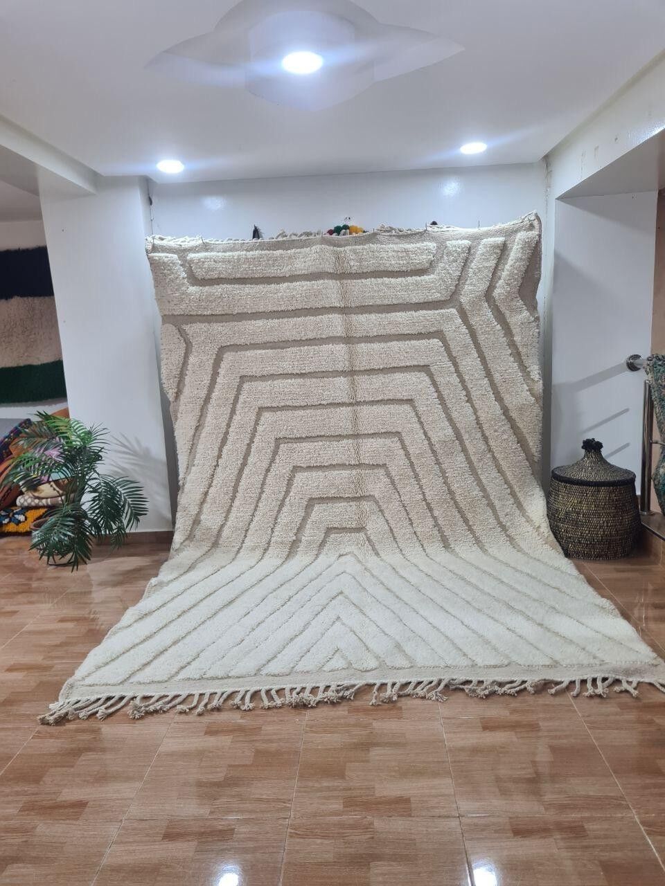 Authentic Hand-Knotted Berber Rug – High-Pile, 100% Wool 179