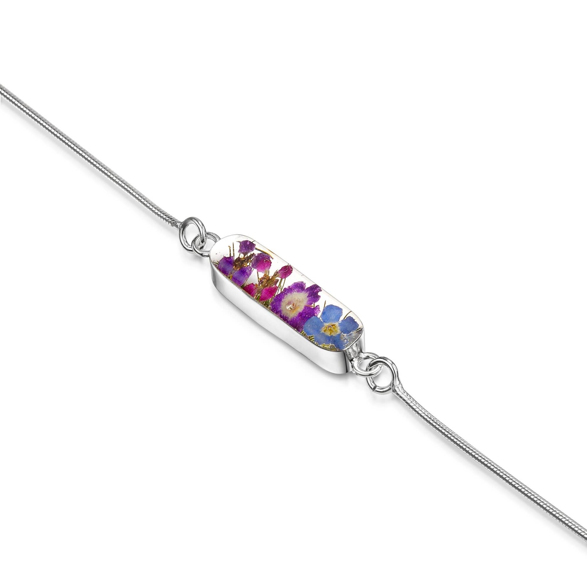 Armband aus Sterlingsilber – Purple Haze – Oval.