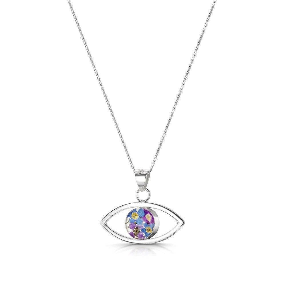 Silberanhänger - Purple Haze - Glücksauge