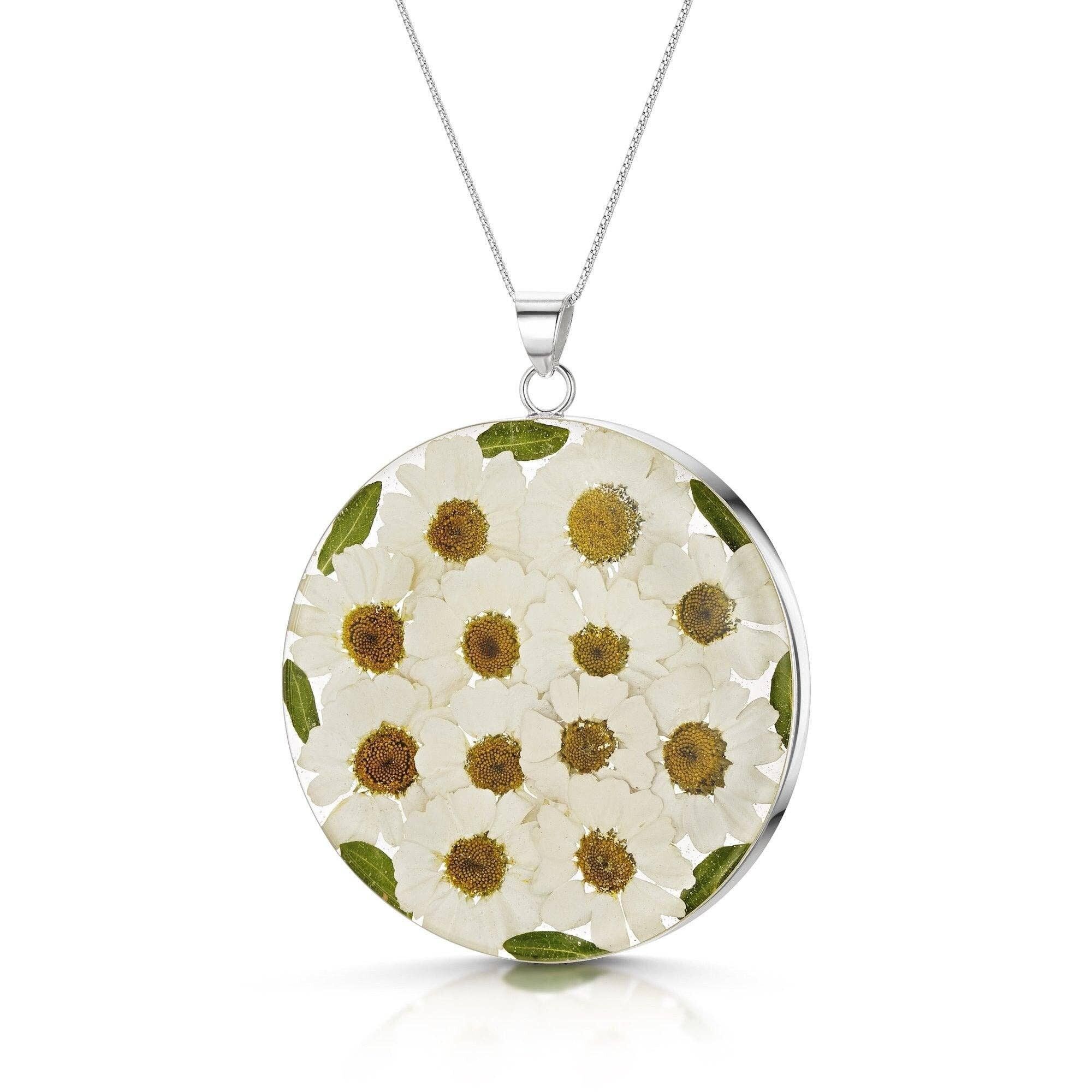 Silberkette - Gänseblümchen - Vollmond XL