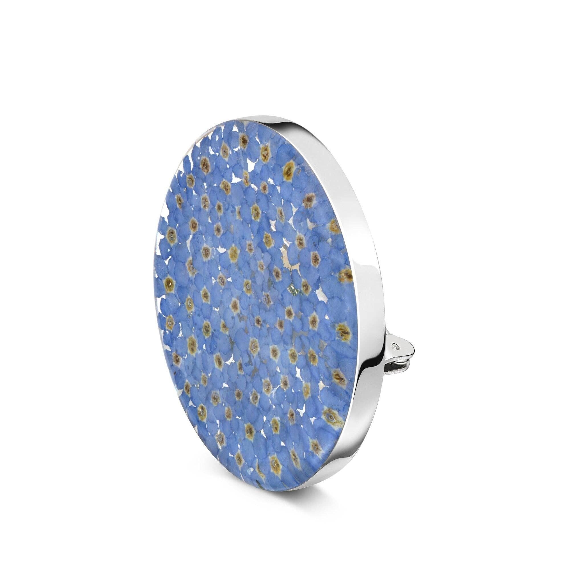 Silver Brooch - Forget-Me-Not - Full Moon Xl