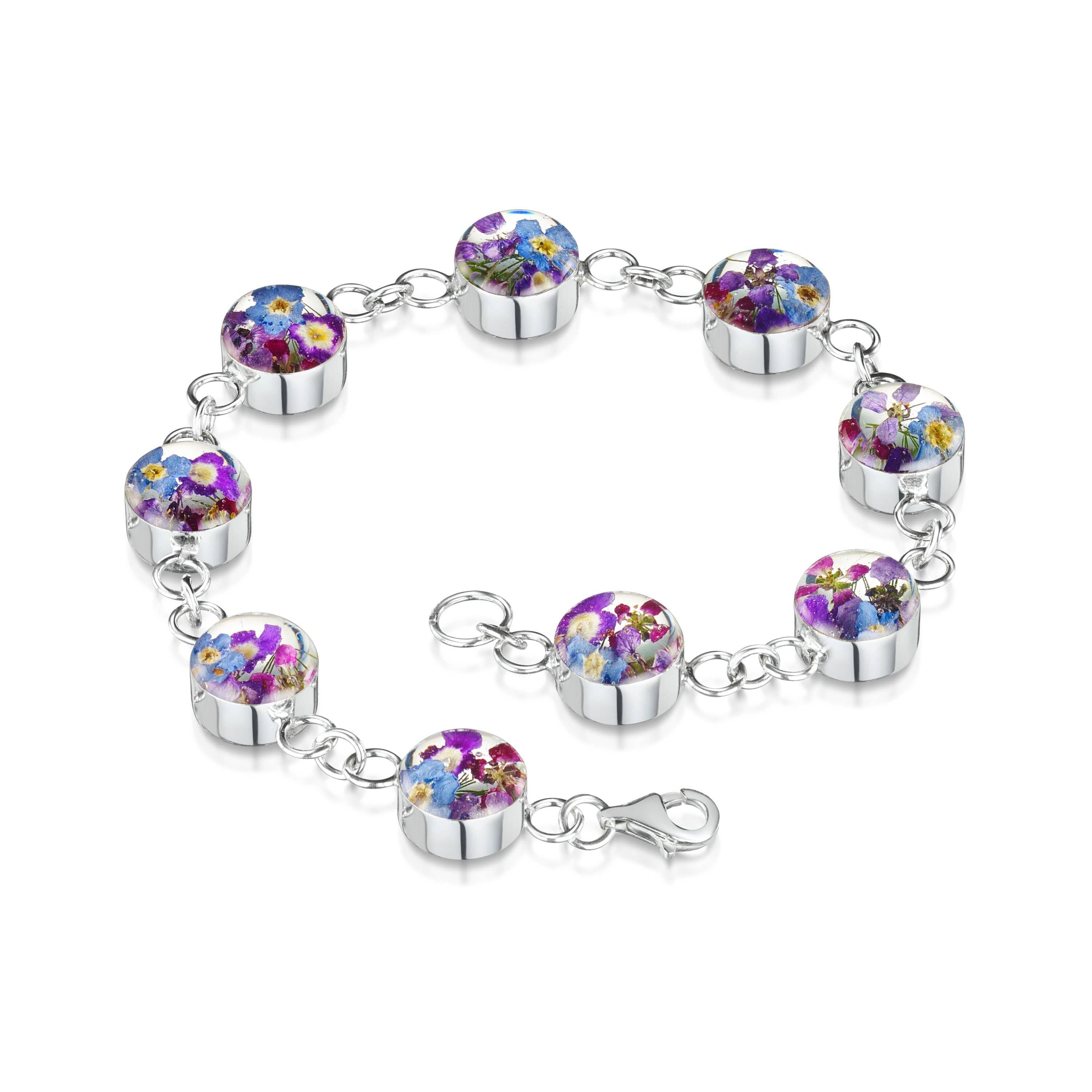 Bracelet Argent - Purple Haze - Rond.