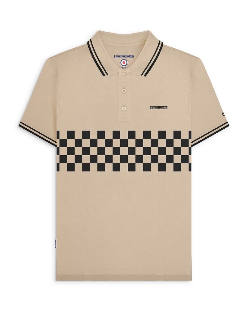 Polo con punta bicolore Stone Black AW25