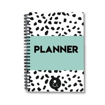 Planner a5 avec des autocollants | menthe 2