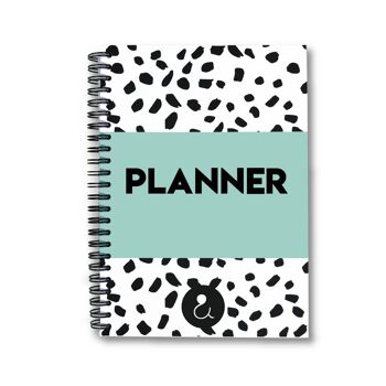 Planner a5 avec des autocollants | menthe 3