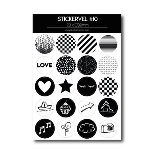 Stickervel | Monochroom (zwart/wit)
