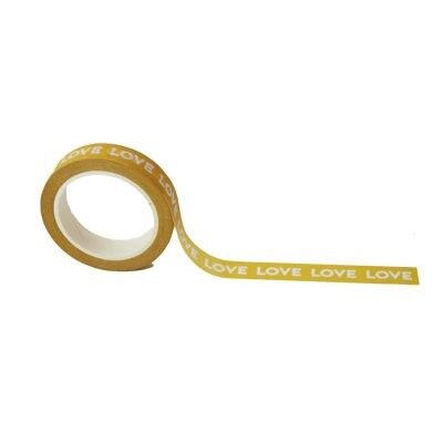 Okergele Washi Tape: Gelb LOVE