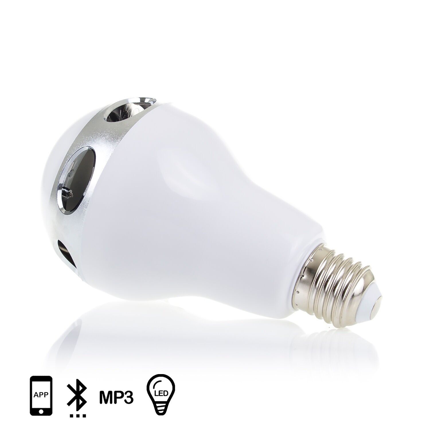 Design della lampadina dell'altoparlante Bluetooth con illuminazione BT5 Colore: Argento